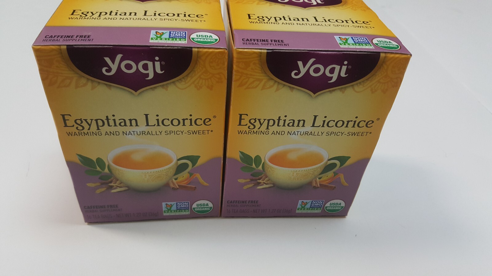 Yogi Tea Egyptian Licorice, Caffeine Free, 16 Tea Bags ( 2 Pack )