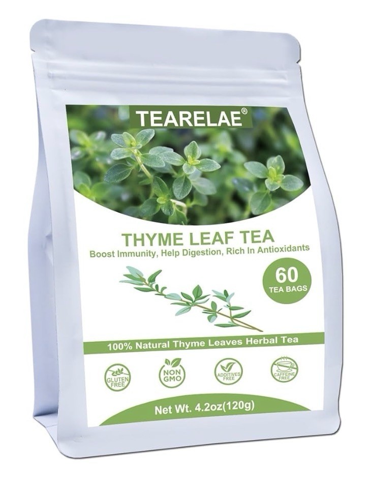 TEARELAE Thyme leaf Tea herbal Help Digestion Boost Immunity Non GMO 60 Tea Bags