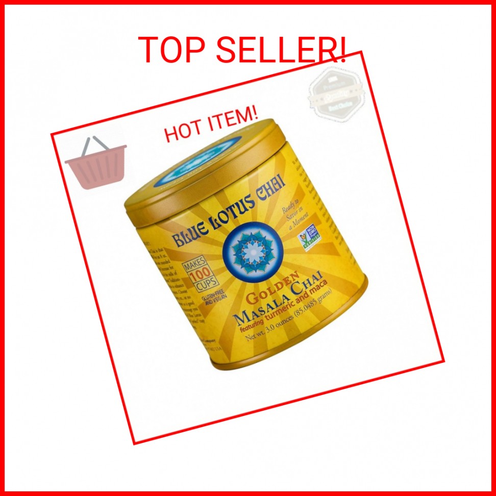 Blue Lotus Chai – Golden Masala Flavor Chai – Makes 100 Cups – 3 Ounce Masala Sp