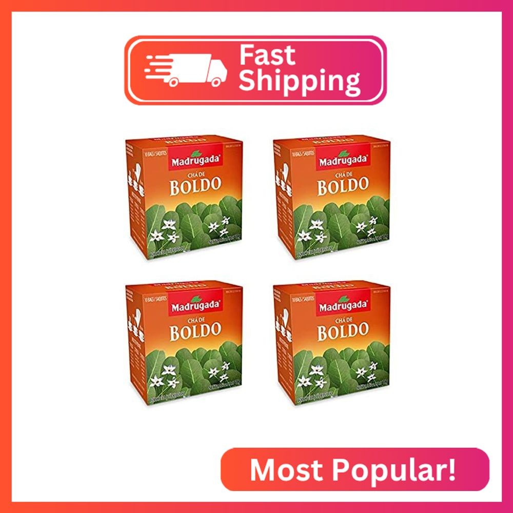 Madrugada Chá de Boldo 10g | Boldo Tea (Pack of 04)