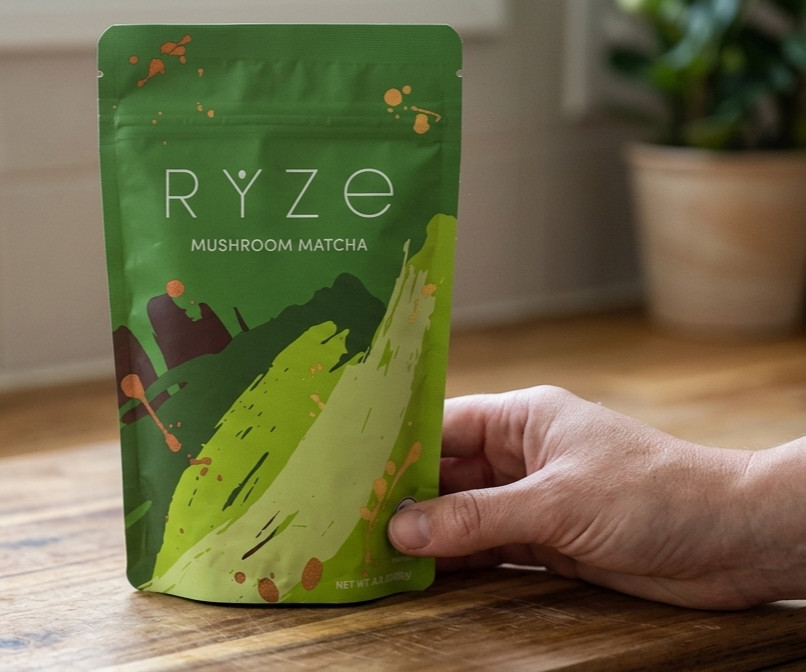 RYZE Superfoods Mushroom Matcha Tea Powder 6.35oz Bag – New Sealed