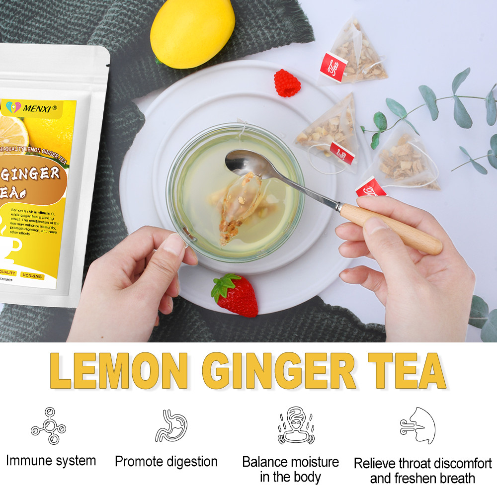 Lemon Ginger Turmeric Lemon Ginger Herbal Tea Bags | Premium Loose leaf