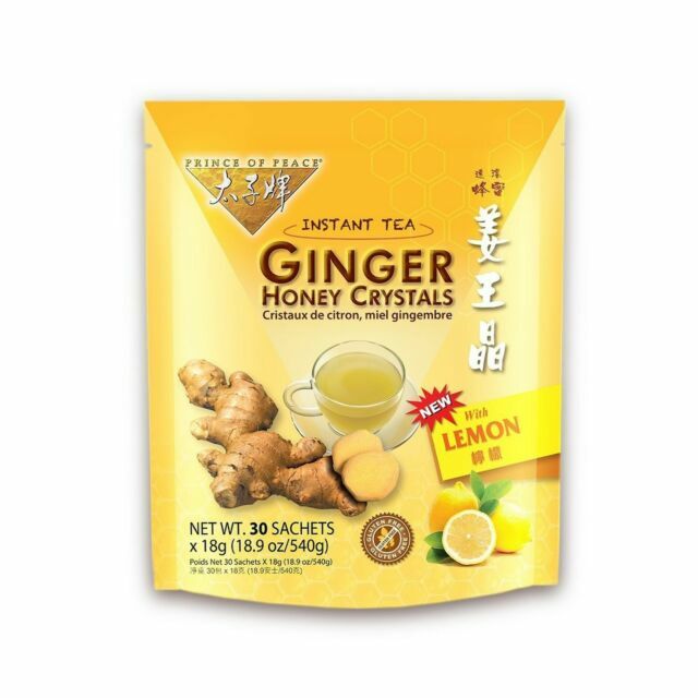 Ginger Honey Crystals, Lemon, Caffeine Free, 30 Sachets, 18 g Each