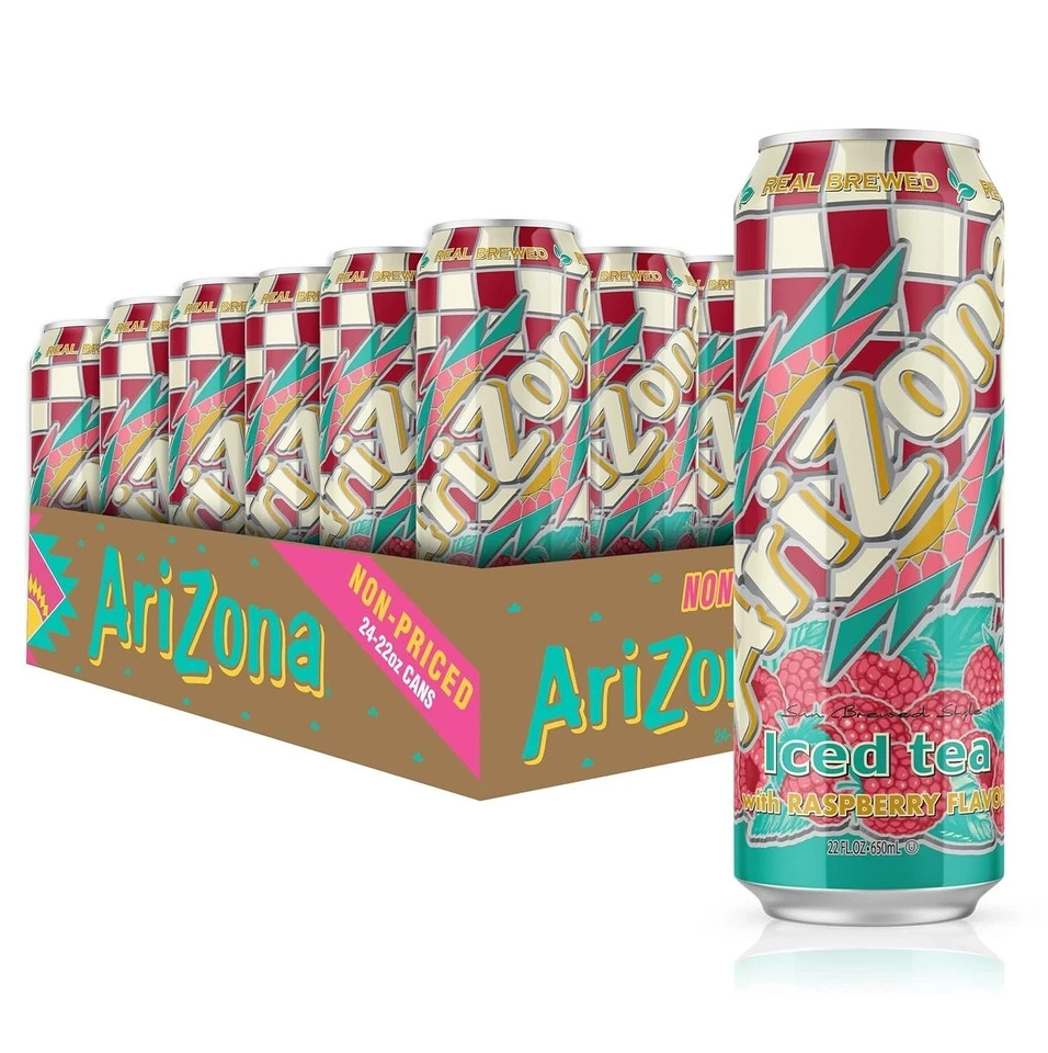 ARIZONA ICED TEA RASPBERRY 22 FL OZ 24 PACK OF CANS