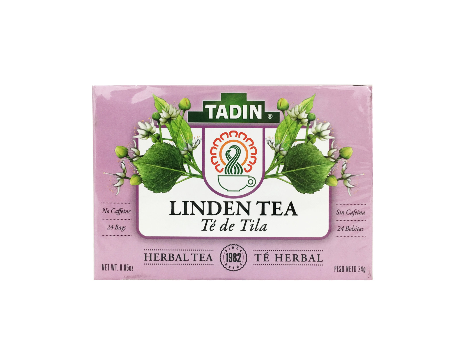 Tadin Linden Flowers Herbal Tea (Tila), Made in USA, 24 Bags (6 BOXES) 02/2026