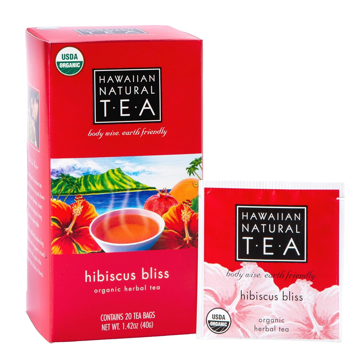 – Organic Hibiscus Bliss Herbal Tea, Caffeine-Free Hibiscus, All-Natural and Ant