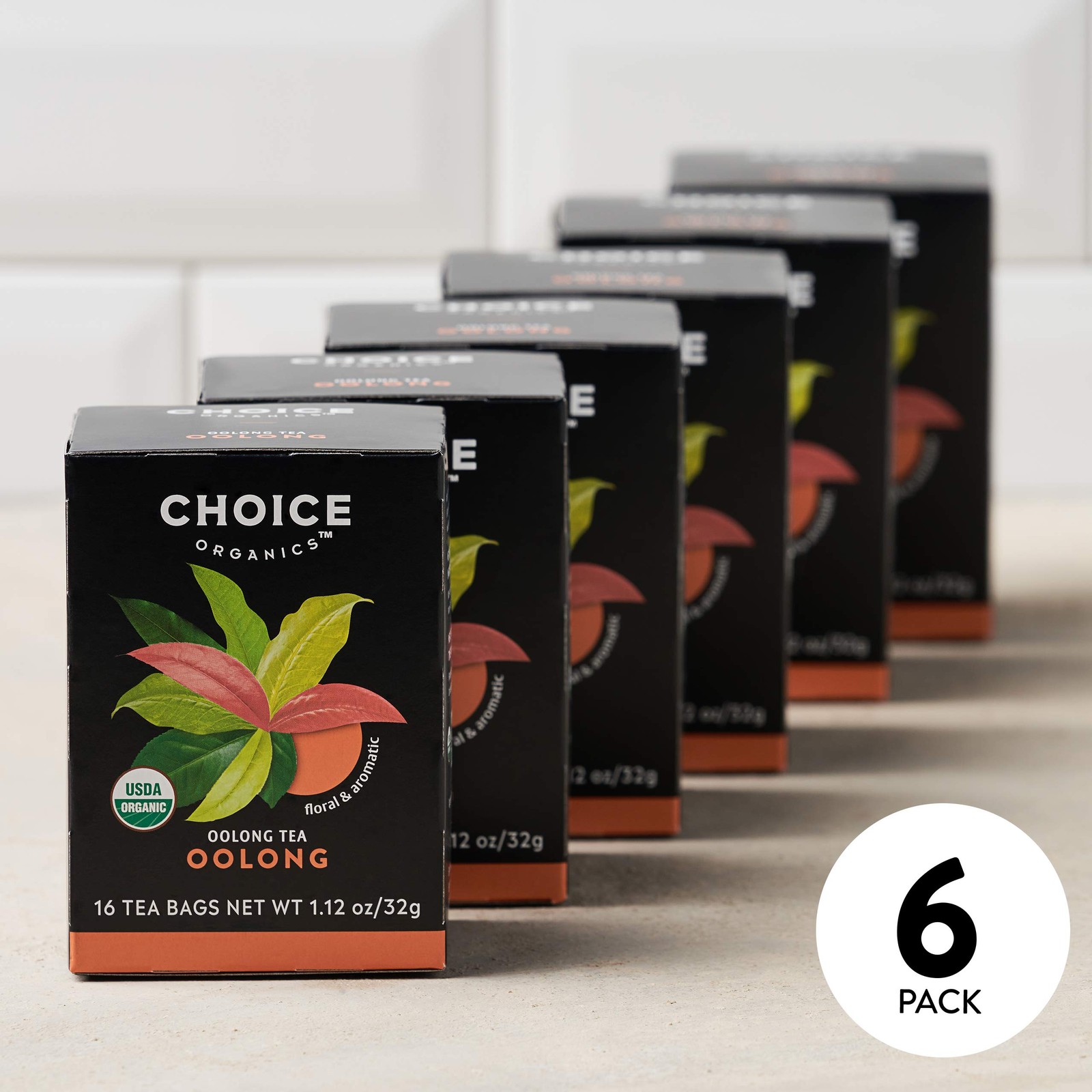 Choice Organics – Organic Oolong Tea (6 Pack) – Fair Trade – Compostable – Conta