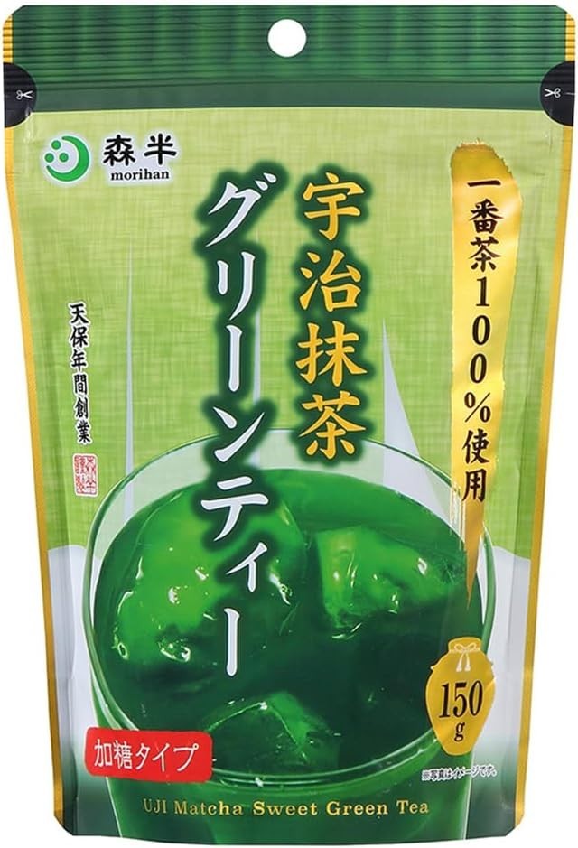 Kyoto Uji Matcha Green Tea Powder 150g – Sweetened Japanese Traditional MoriHan