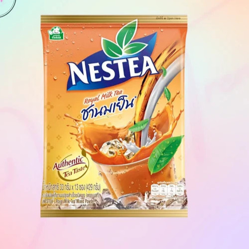 Nestea Instant Thai Milk Tea Mix Powder Authentic Thai Tea Taste 1 Bag (13 Sac)