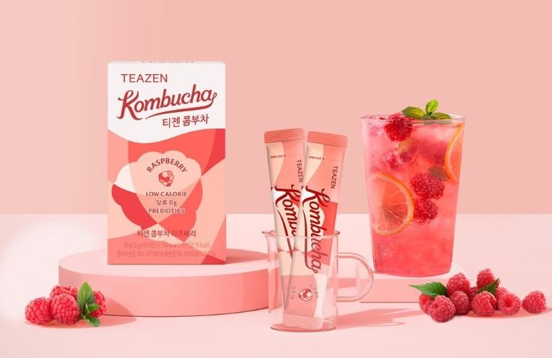 Teazen Kombucha Raspberry 5g x 30 Sticks | Korean Kombucha Drink Powder | K-FOOD