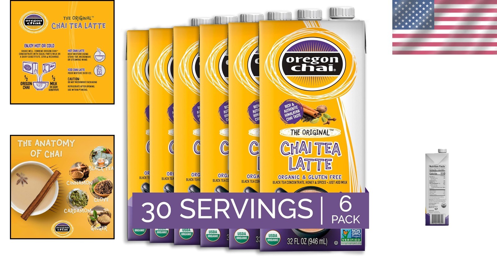 Mildly Sweet Chai Concentrate Made with Honey 192 Fluid Ounces
