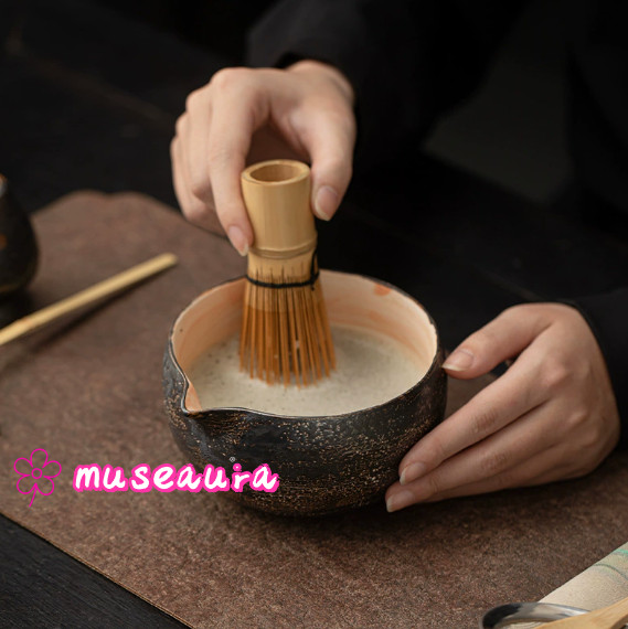 Powder Slip Glaze Matcha 4-Piece Set, Traditional Song Dynasty Matcha Tools