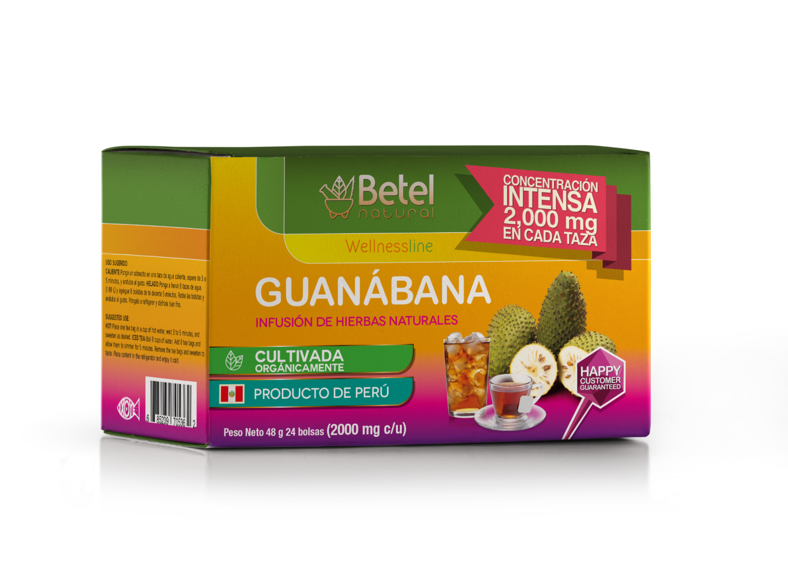 BETEL GUANABANA TEA(24CT)- NATURAL INFUSSION- 100$ ORGANIC TEA
