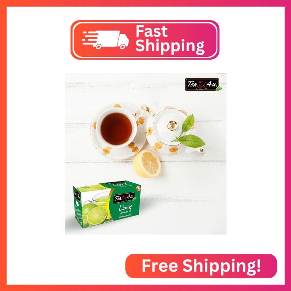 Tea4u Lime Green Tea – Smooth Blend of Lime Flavor – Hand Picked Leaves – Keeps