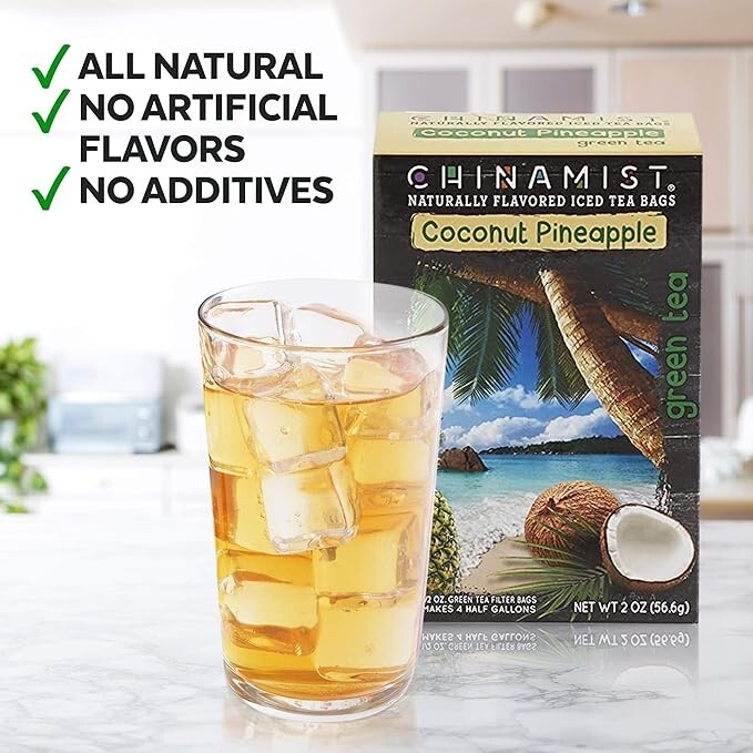 China Mist – Coconut Pineapple Green Tea Infusion, 1/2 oz Filter Bags (2 PACK)