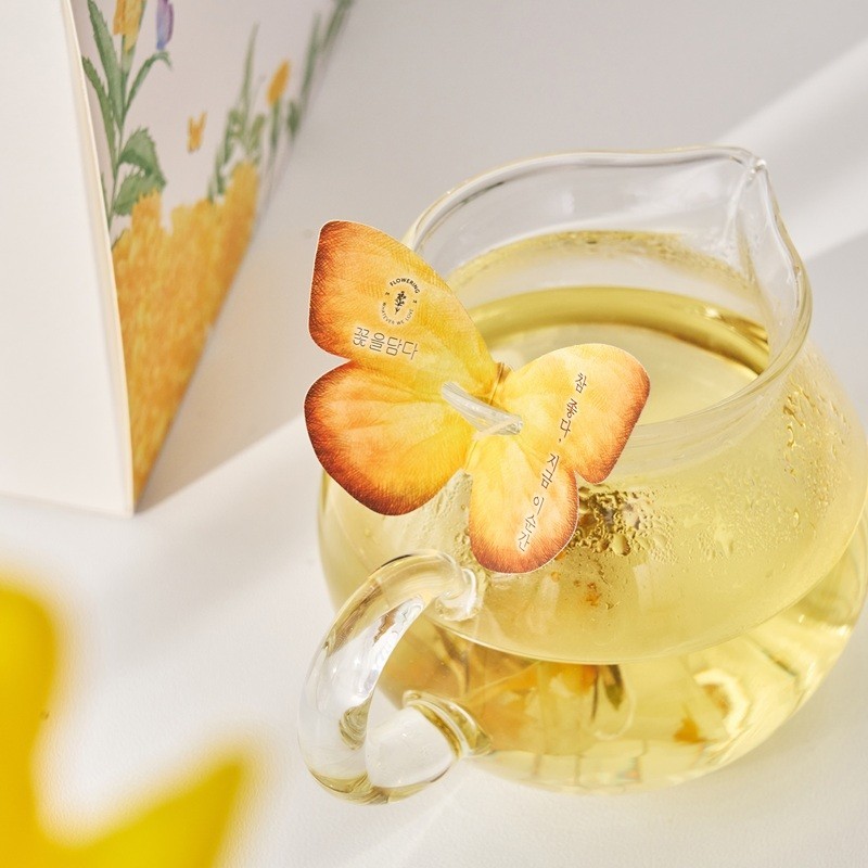 Kkokdam Butterfly Tea Bag Gift Set-Yellow (3 flavor*3ea)