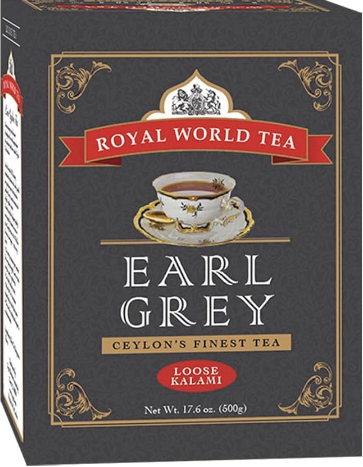 Royal World Earl Grey Loose Leaf Black Tea 17.6oz Bergamot Ceylon Tea