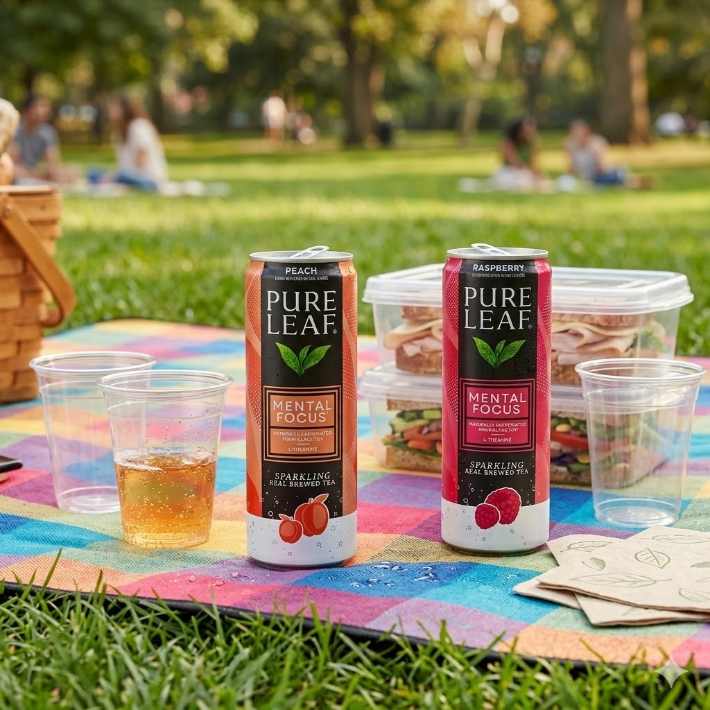 Pure Leaf Peach Raspberry Sparkling Tea 12oz 12 Pack Variety Cans