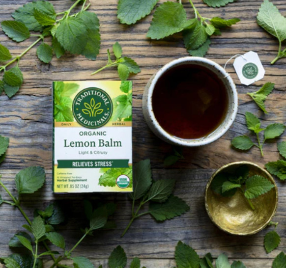 Traditional Medicinals Organic Lemon Balm, Caffeine Free, 40 Individual Tea Bags