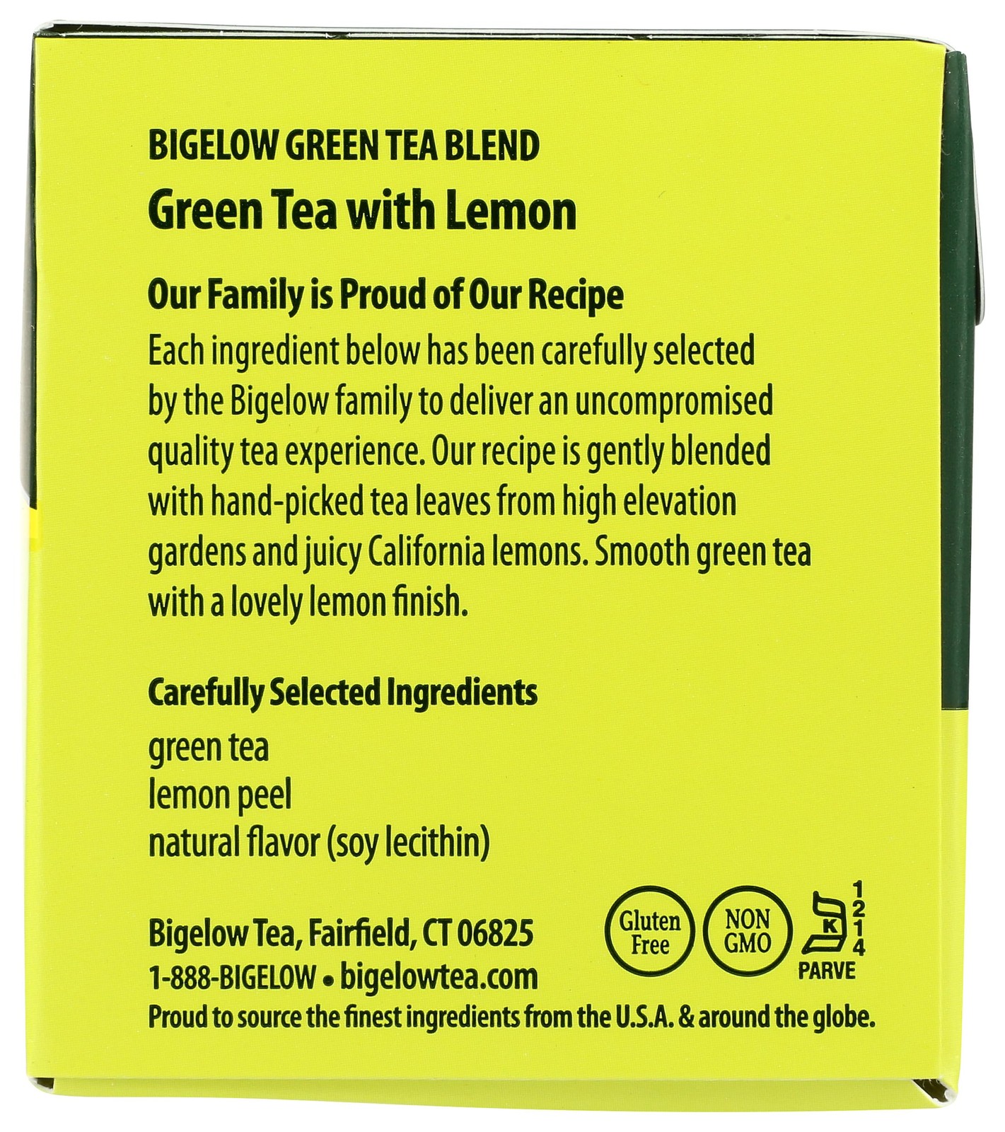 BigelowTea Green Tea With Lemon (Caffeinated), 20 Count 20 (Pack of 1)