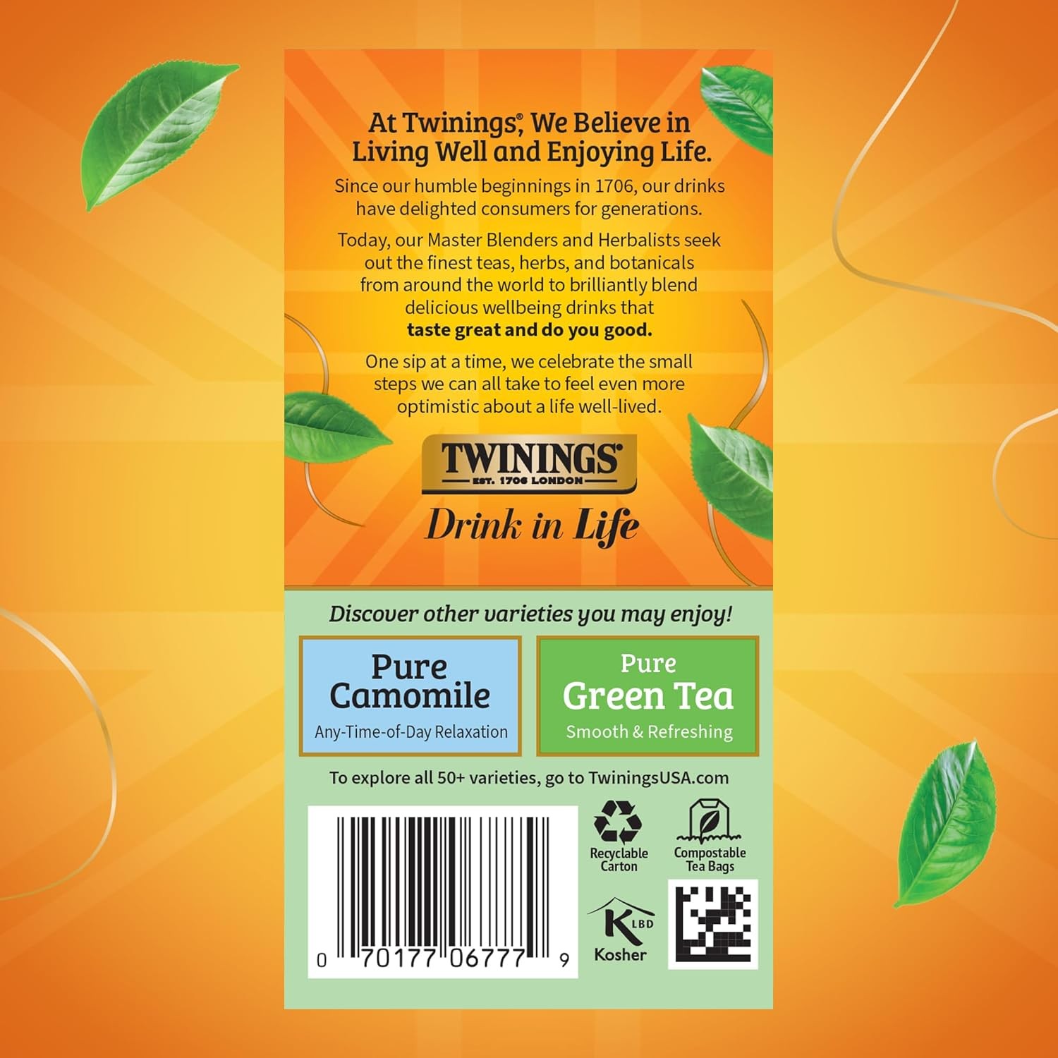 Twinings Pure Peppermint Individually Wrapped Tea Bags, 20 Count (Pack of 1),