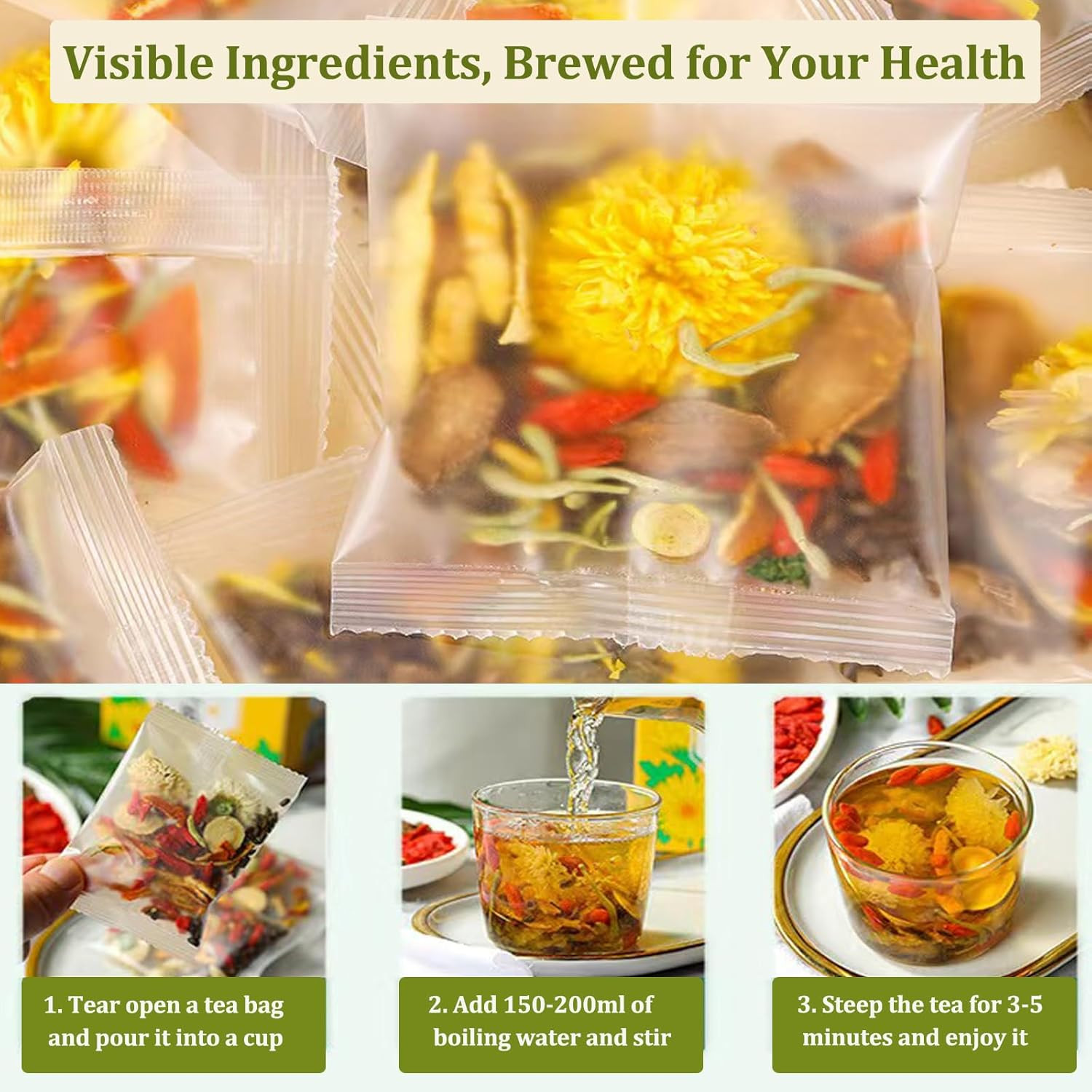 Dandelion Wolfberry Tea, 12 Pcs Organic Dandelion Tea for Kidneys & Liver Health
