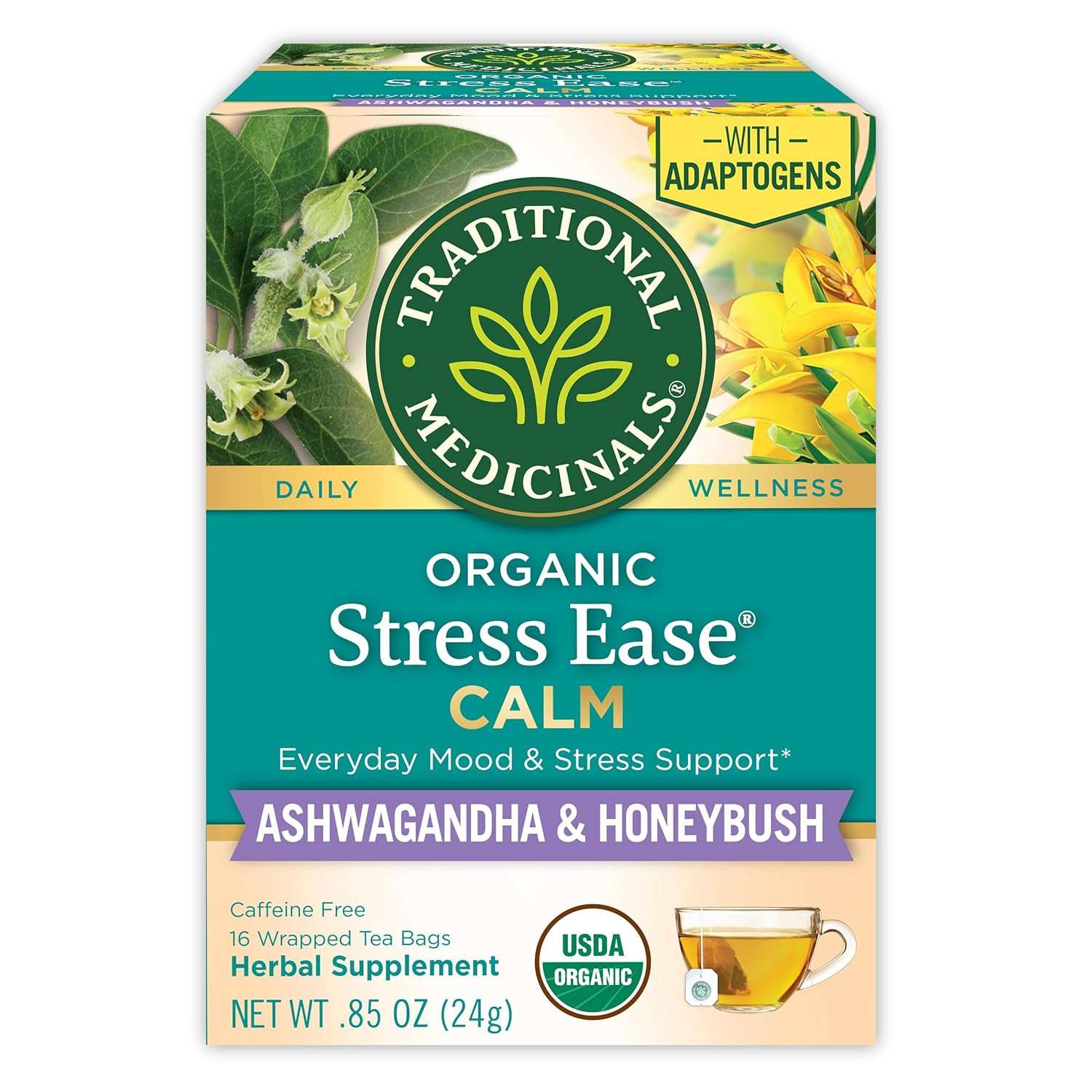 Organic, Stress Ease Immune with Adaptogens, Reishi Warming Spice – Immune Suppo