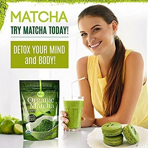2-Pack Organic Matcha Green Tea Powder 4oz Culinary Grade – Perfect for Latte…