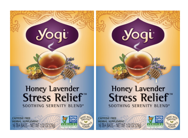 Yogi Teas Honey Lavender Stress Relief Tea 16 bags (2 PACK)