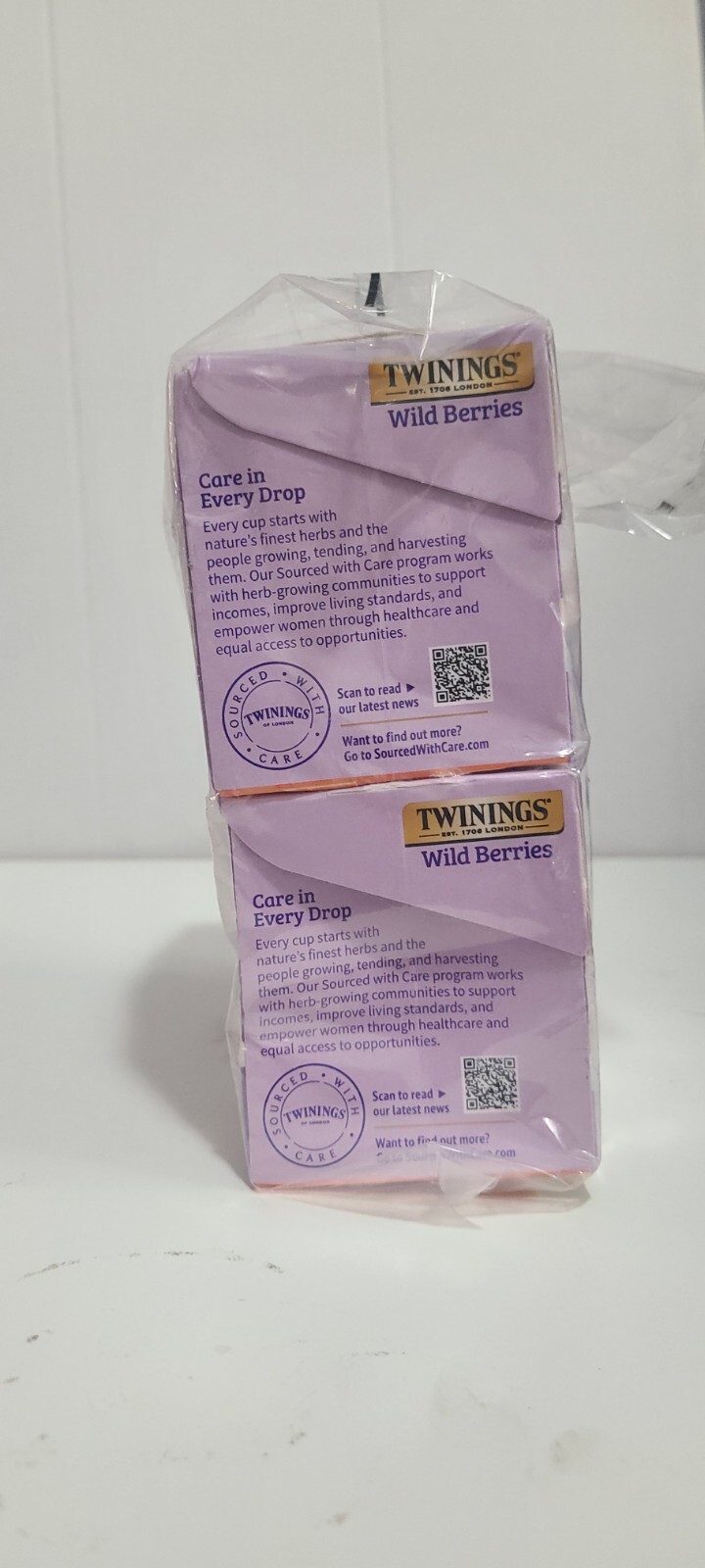 Herbal Tea, Wild Berries, Caffeine Free, 20 Tea Bags, 1.41 oz (40 g) X 2 Packs