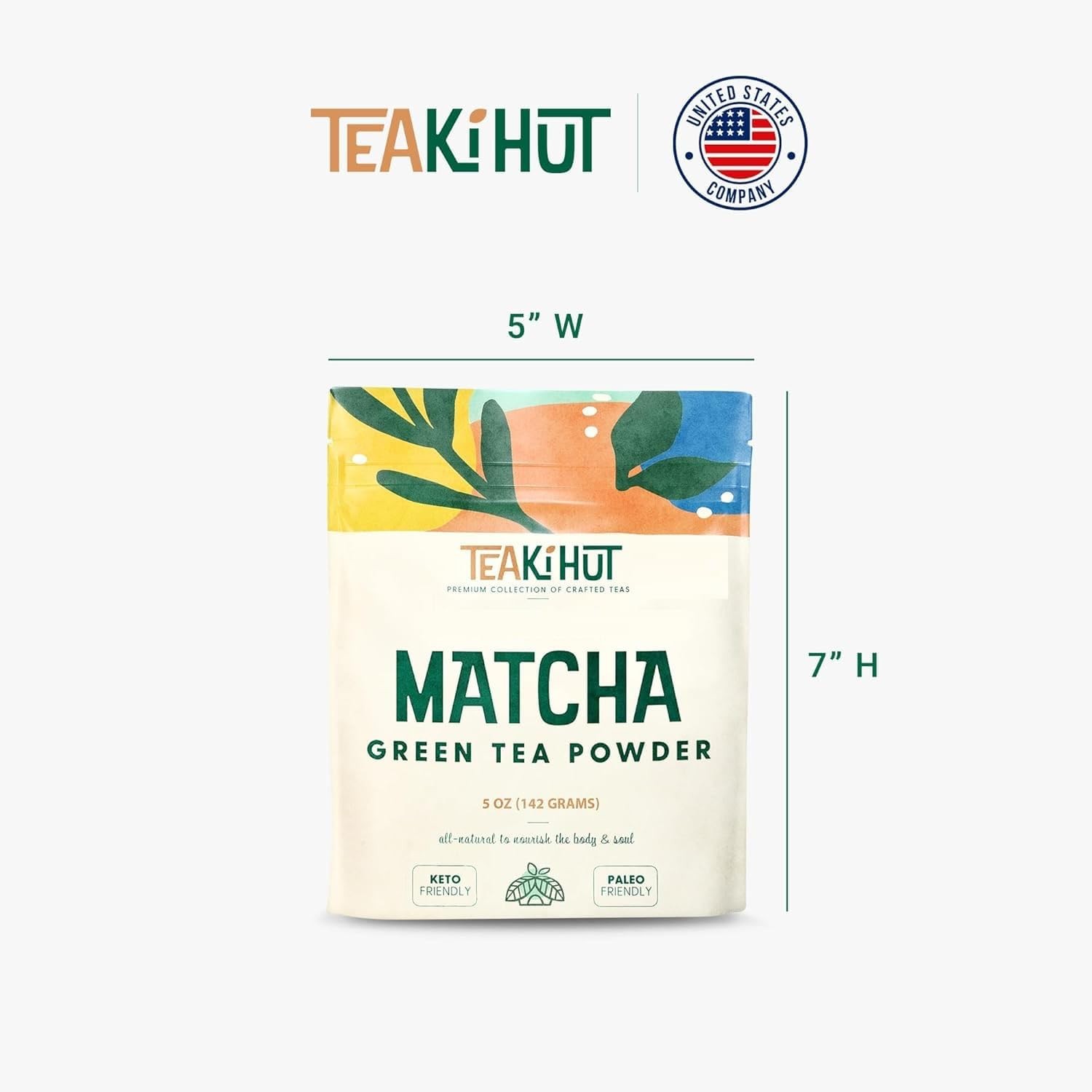 Matcha Green Tea Powder 5oz Unsweetened Pure for Baking Smoothies Latte Drinks