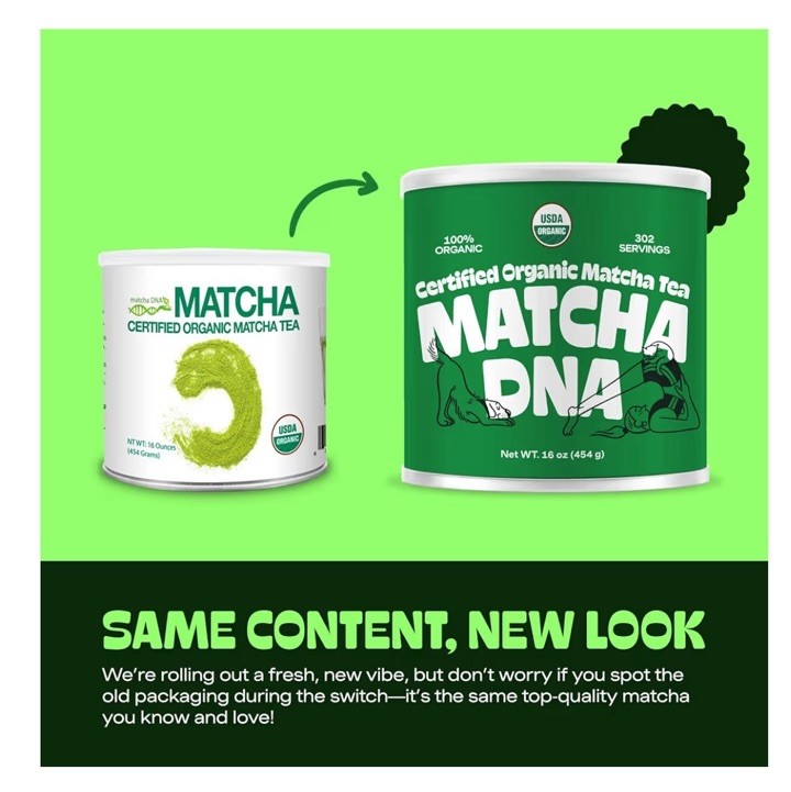Matcha DNA Certified Organic Green Tea Powder 16 oz Tin