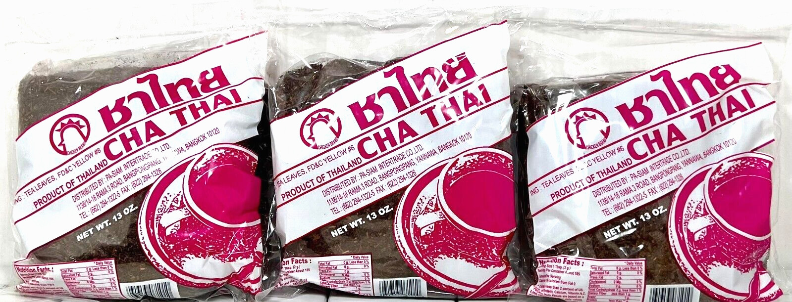 Cha Thai Tea Leaves For Thai Iced Tea 13 oz ( Pack of 3 ) ~ US SELLER
