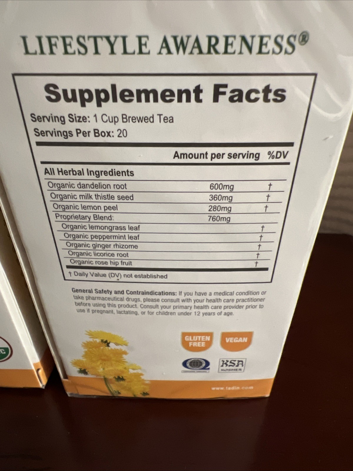 Dandy Liver Detox Tea, 20 Count X 2 Boxes. New
