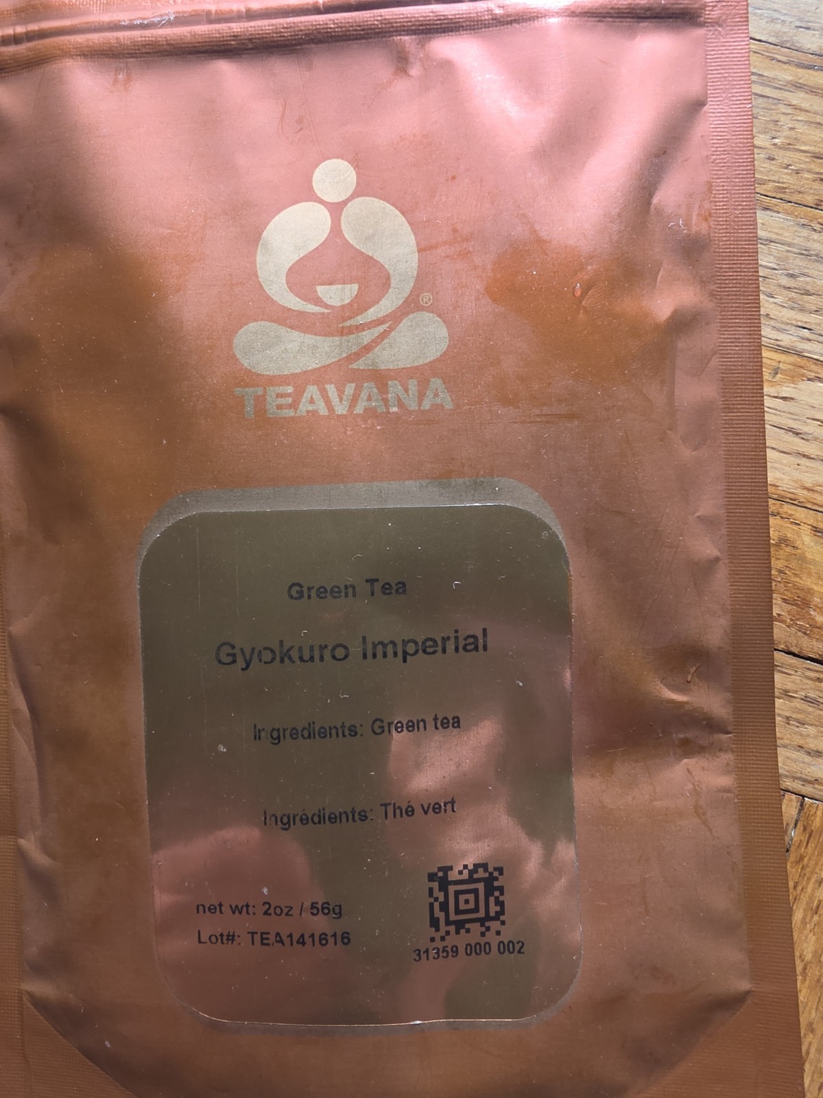 SEALED 2 OZ TEAVANA GYOKURO IMPERIAL GREEN TEA BAG AND TIN