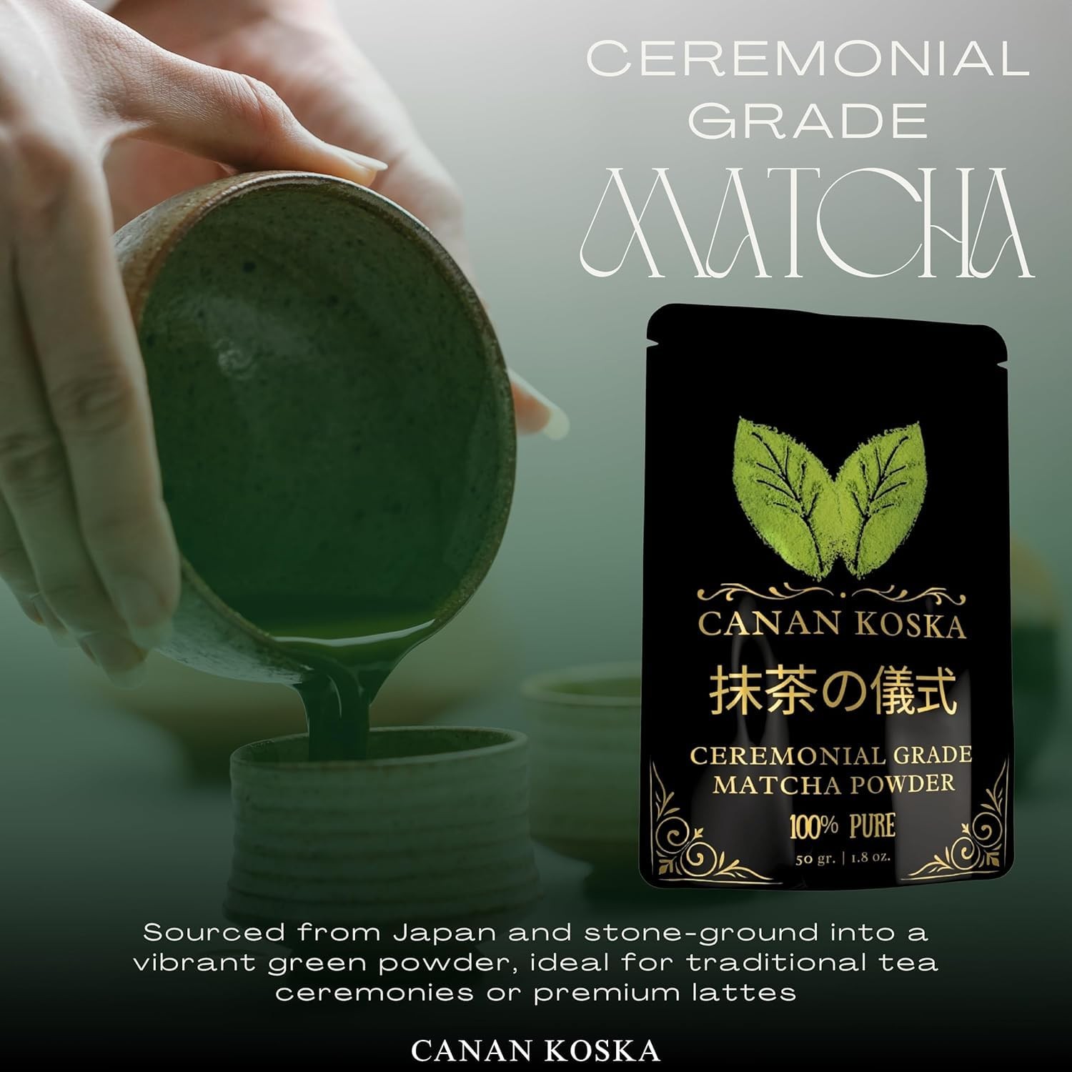 Canan Koska Ceremonial Grade Matcha Powder – Stone-Ground 1 Ounce (Pack Of 1)