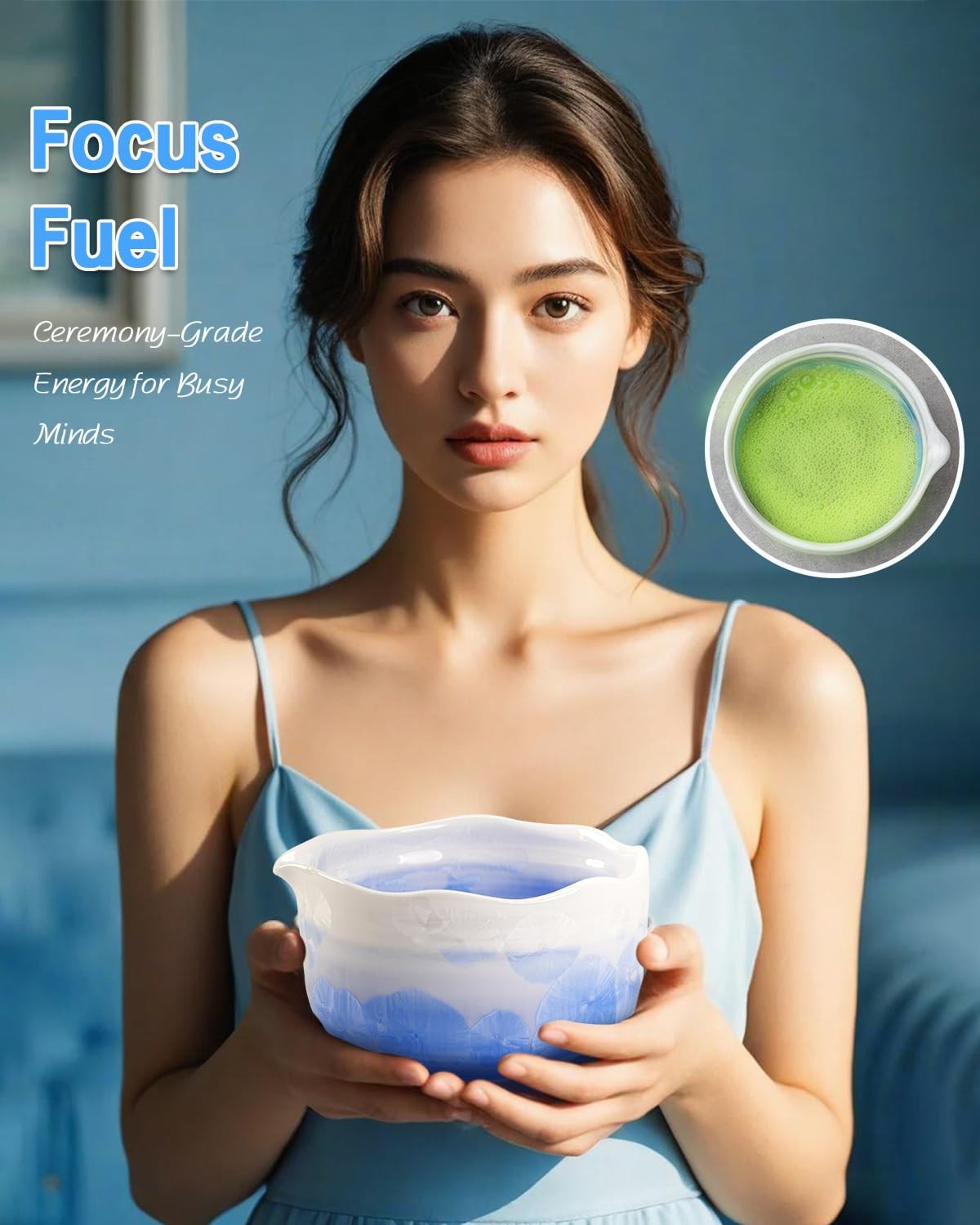 Natural Crystal Flower Matcha Set – 4 Pcs Food Grade Matcha Kit with Spouted …