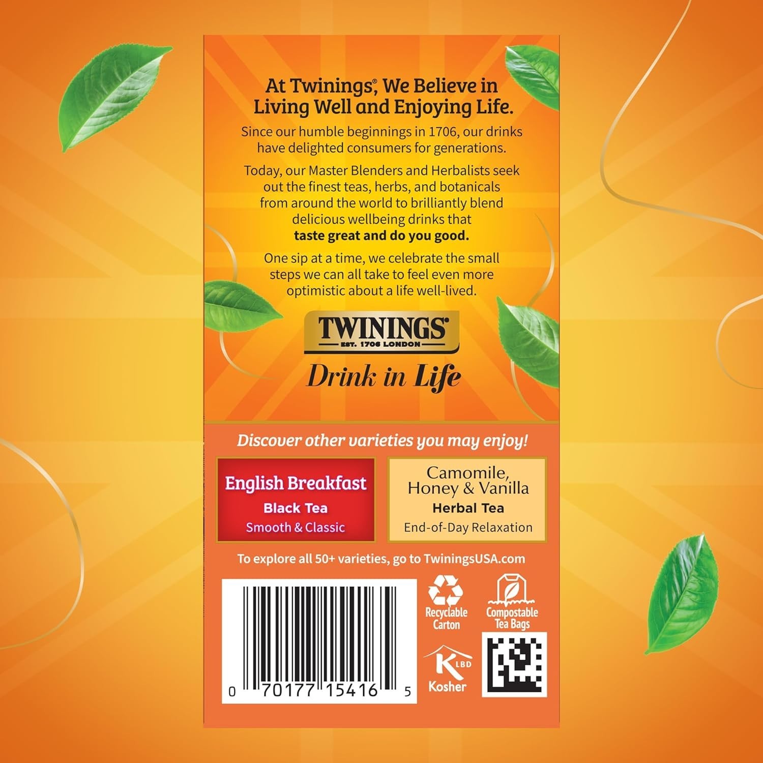 Travel-Friendly Individually Sealed Black Tea Bags
