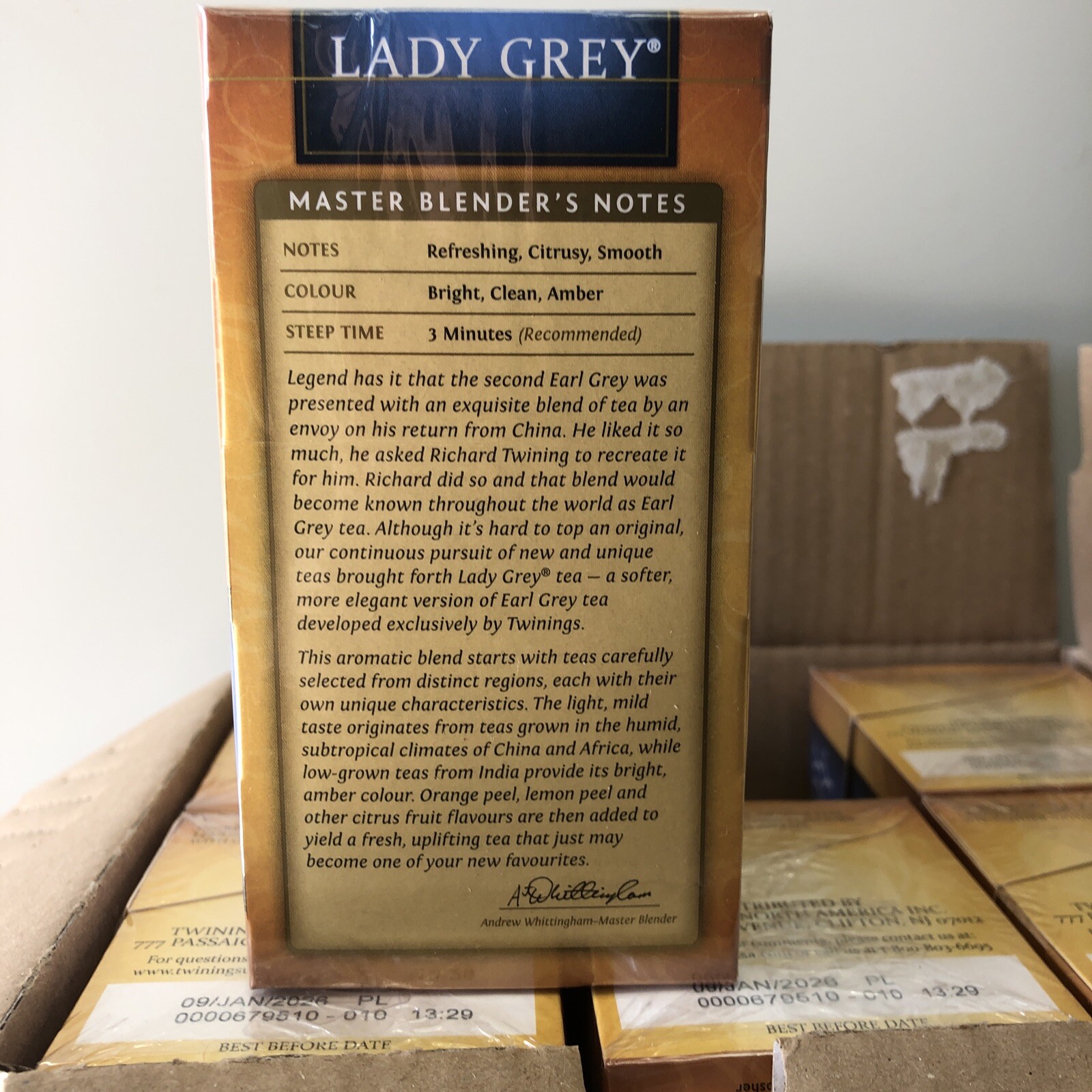 120 Bags Twinings Lady Grey Black Tea 6 Cartons of 20