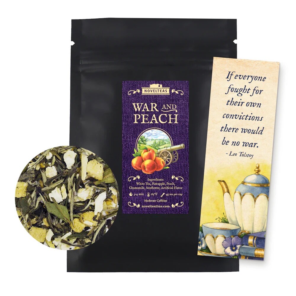 War and Peach – Leo Tolstoy Loose Leaf Tea Pouch NovelTeas (2 ounces)