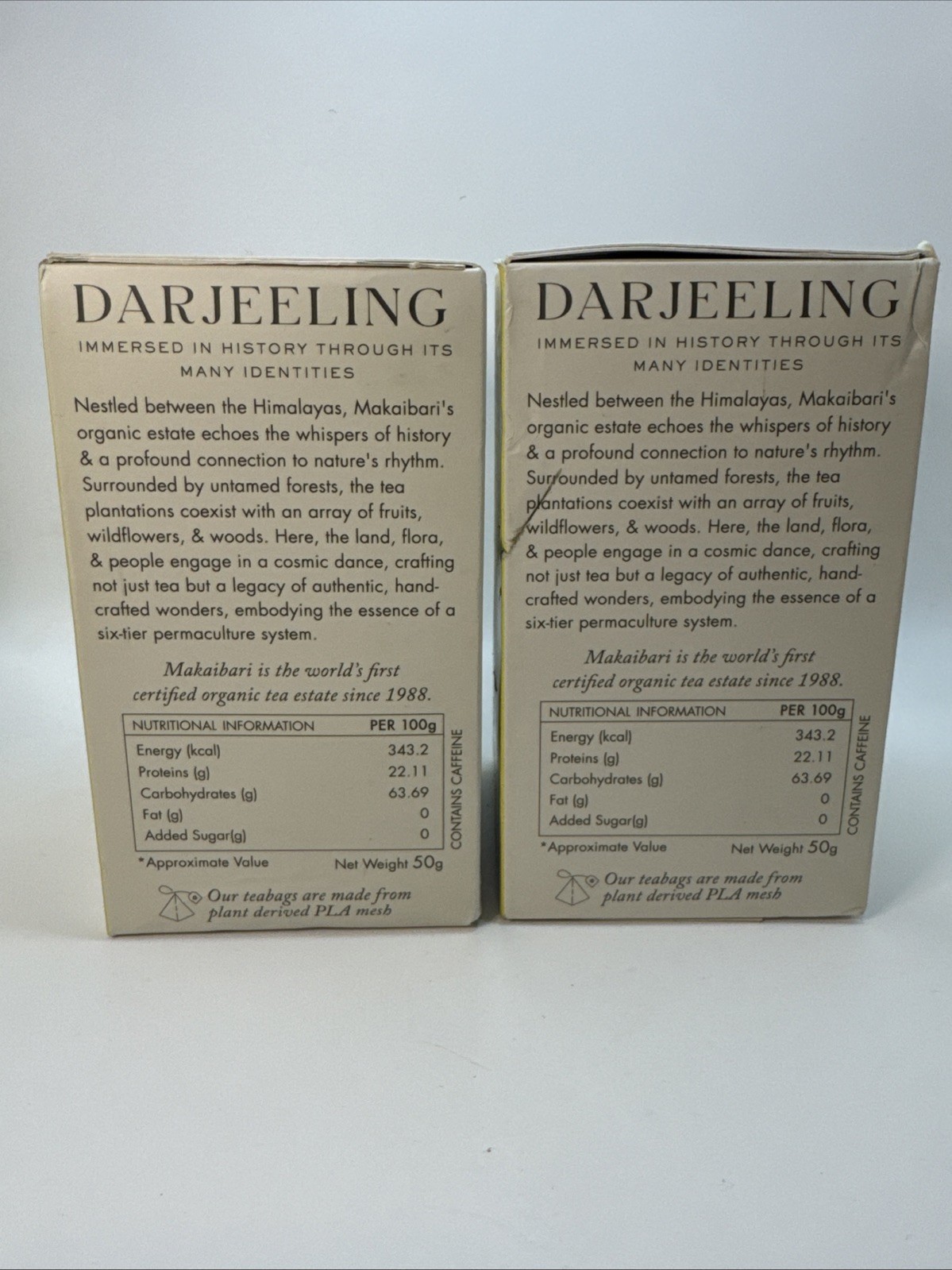 2x Makaibari Tea Treasures Darjoolong Tea USDA Certified 100 Grams Total 07/2026