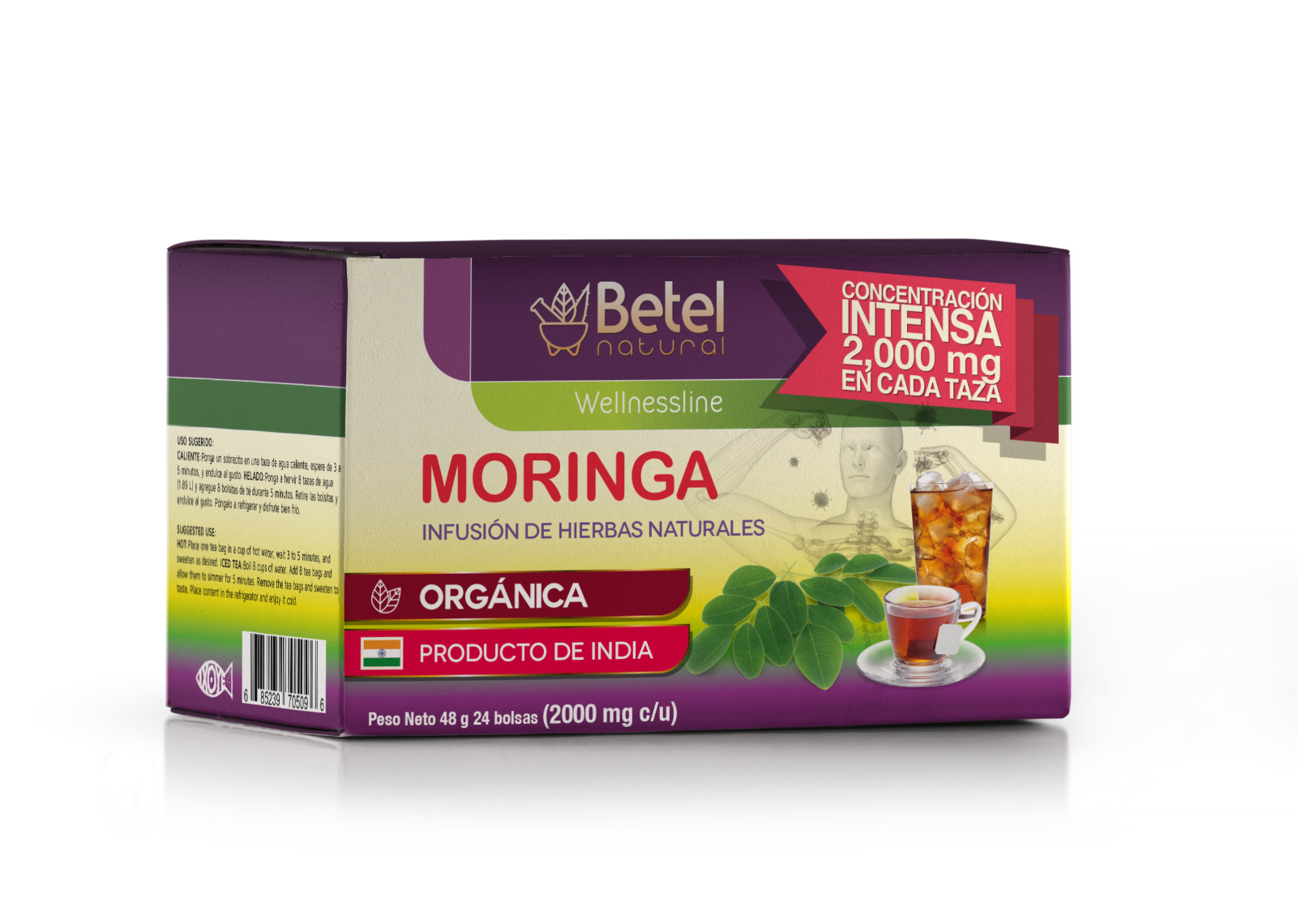 BETEL MORINGA TEA(24CT)- HERBAL TEA-GOOD FOR DIGESTIVE SYSTEM