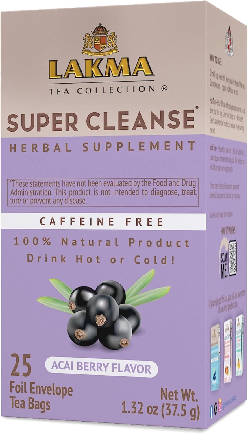 Refresh Your Digestive Health: Lakma Organic Super Cleanse Tea – 25 Bags