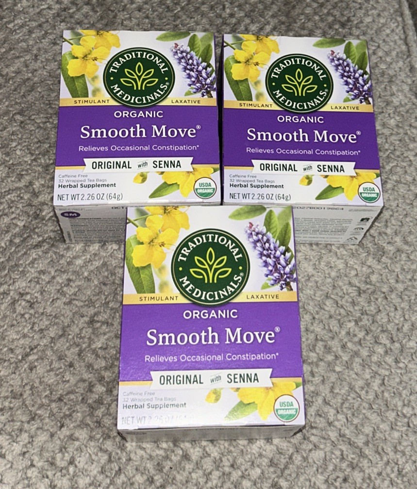 { 3 } Traditional Medicinals ~ Smooth Move ~ 32 Tea Bags ~ Sealed ~ Exp.10/27