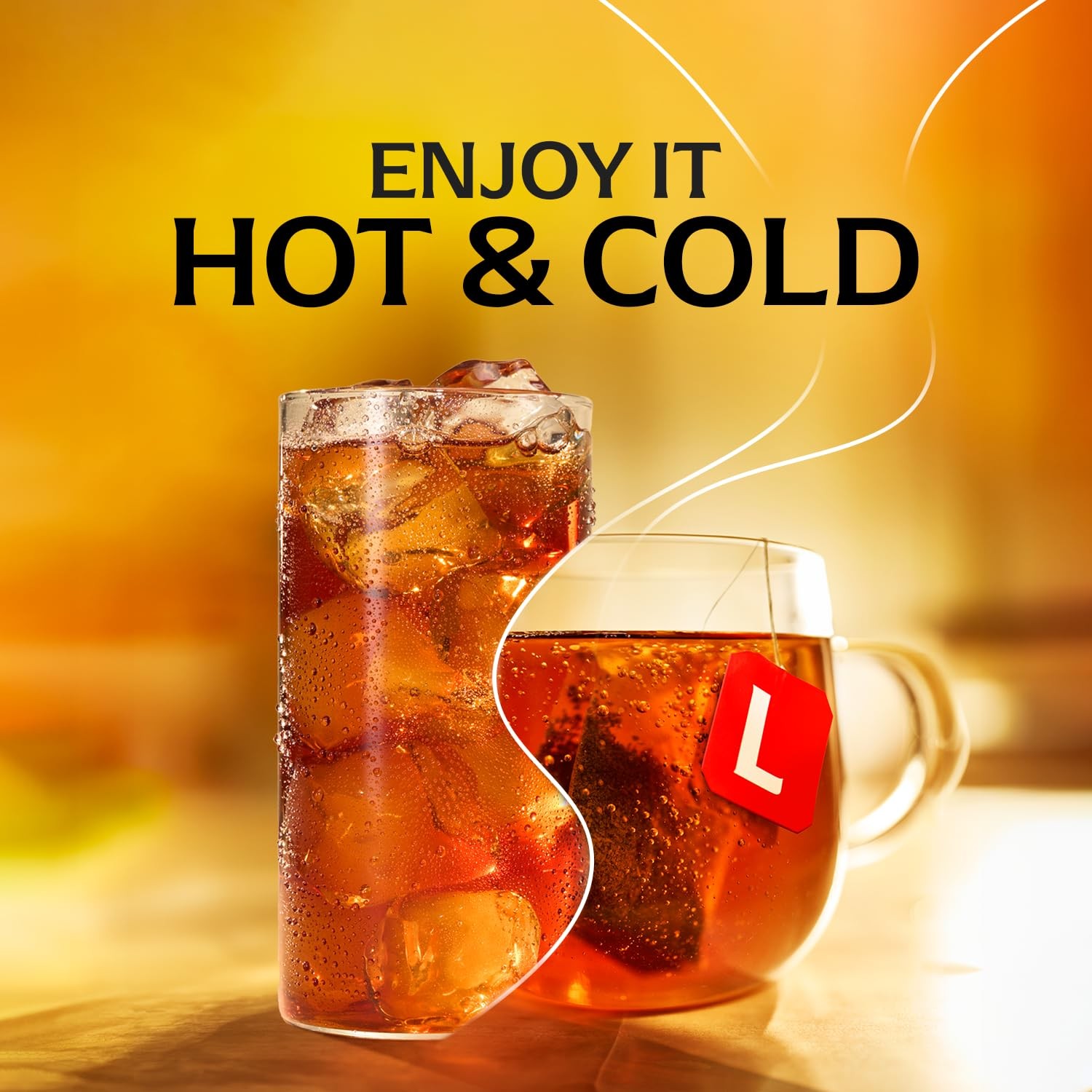 Lipton Black Tea Bags, Hot or Iced High Caffeine Tea, 100 Count (Pack of 1)