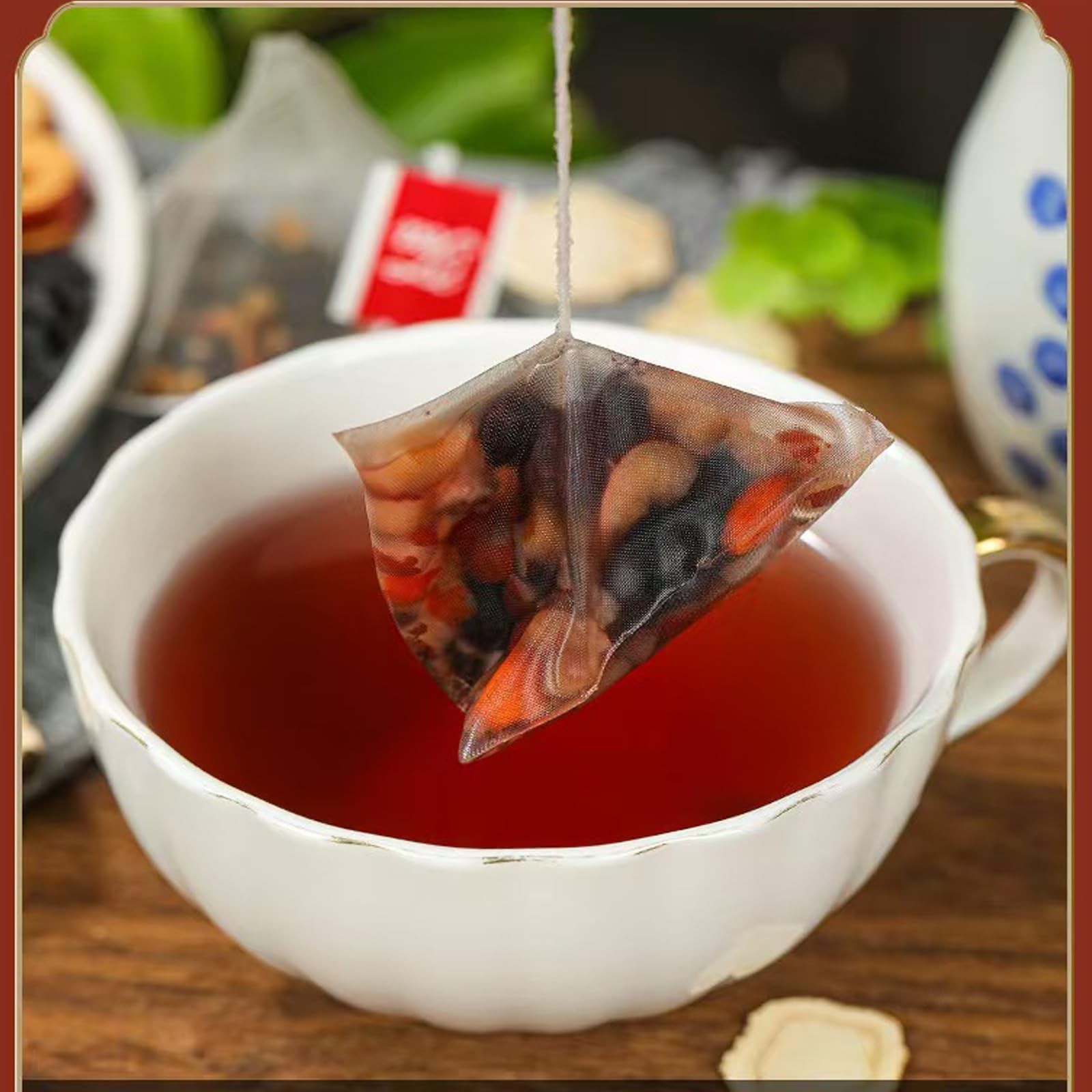 Ginseng Five Treasure Tea, Kidney Tea Formula Six 50 Pcs 2 Bags