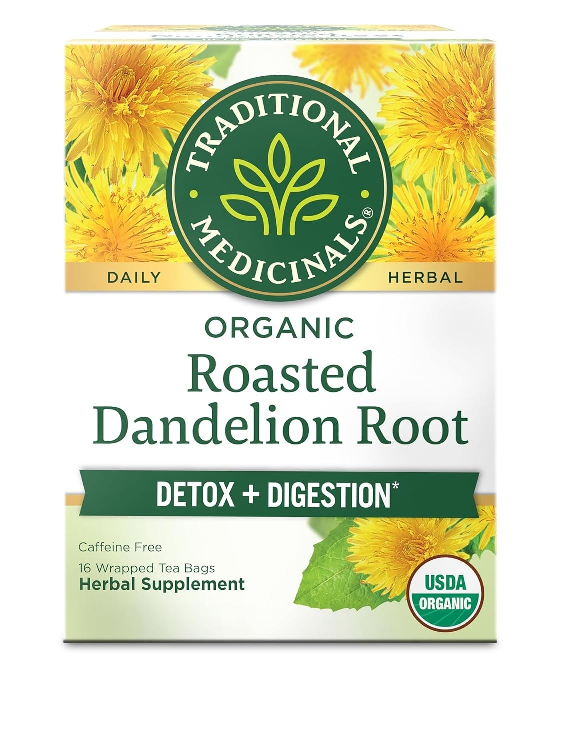 Organic, Roasted, Dandelion Root Tea – Supports Normal Detox + Digestion – Ko…