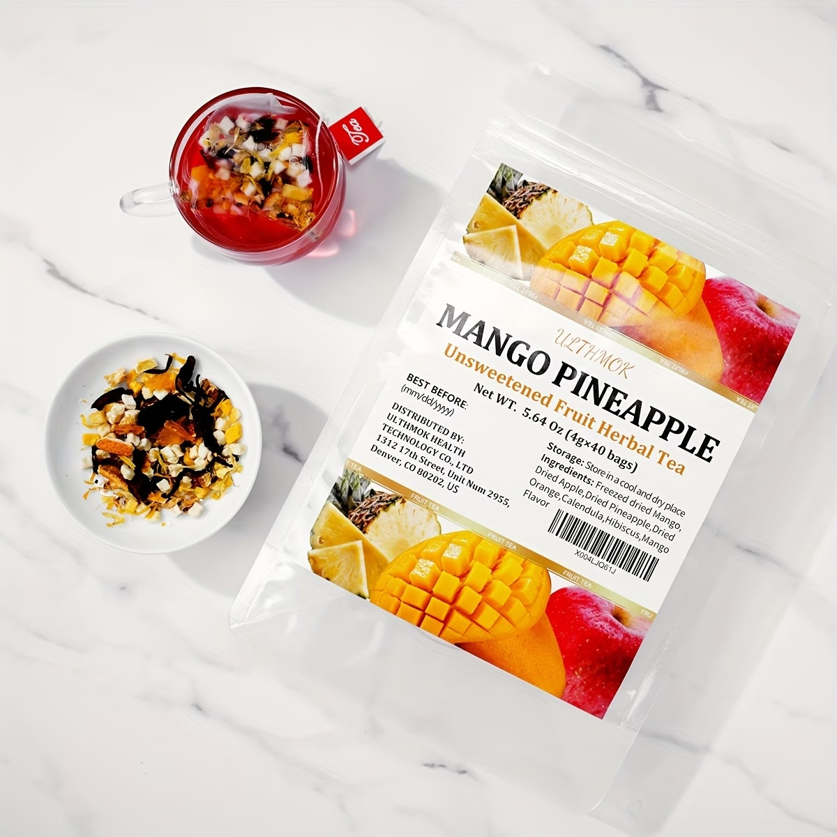 Mango Pineapple Fruit Tea 4g*40 Bags No Additions Various Fruit Brew Cold Or Hot