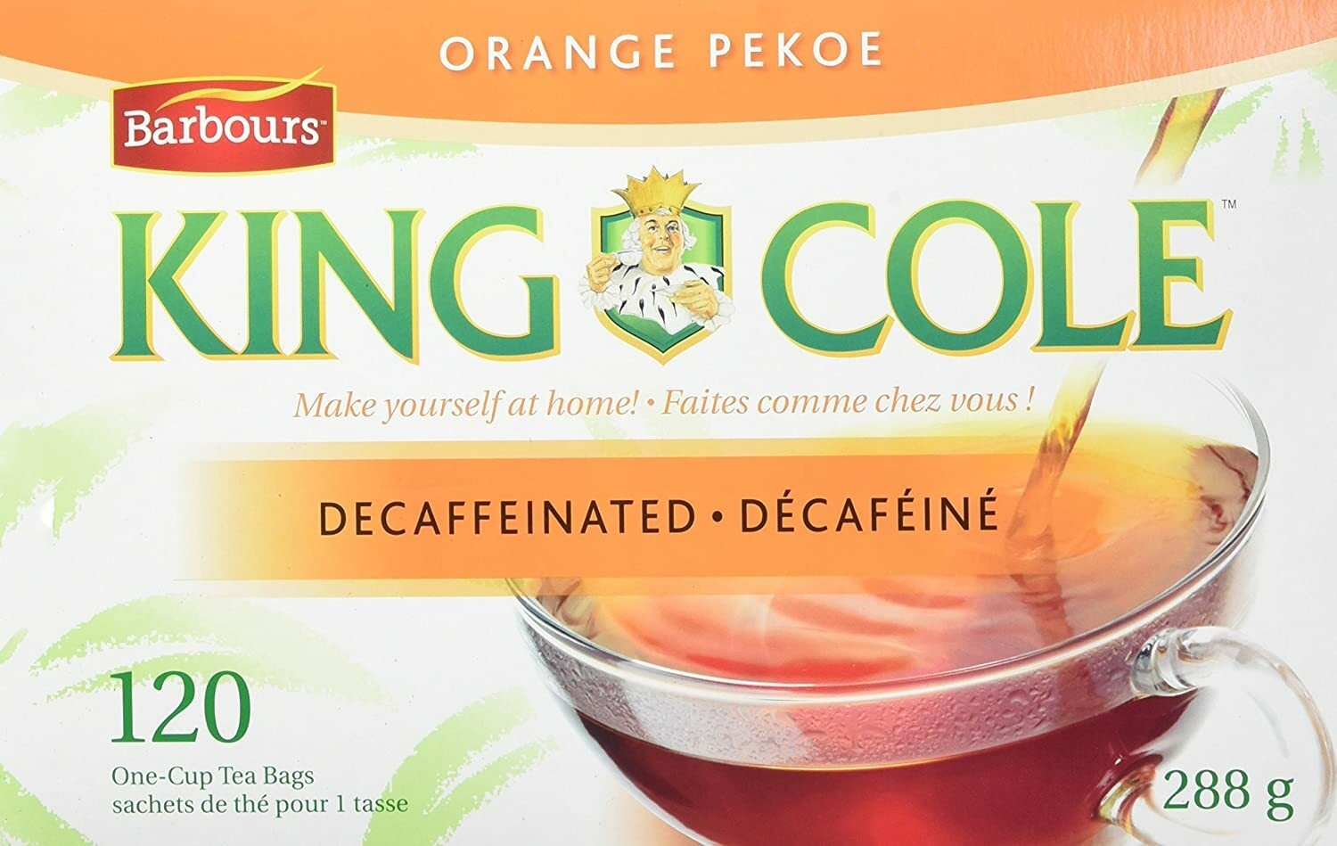 King Cole Decaffeinated Orange Pekoe Tea 120 Bags Canada New Brunswick Decaf
