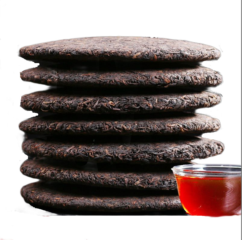 Puerh Ripe Tea Menghai Purple Bud Aged Natural Healthy 357g Cake